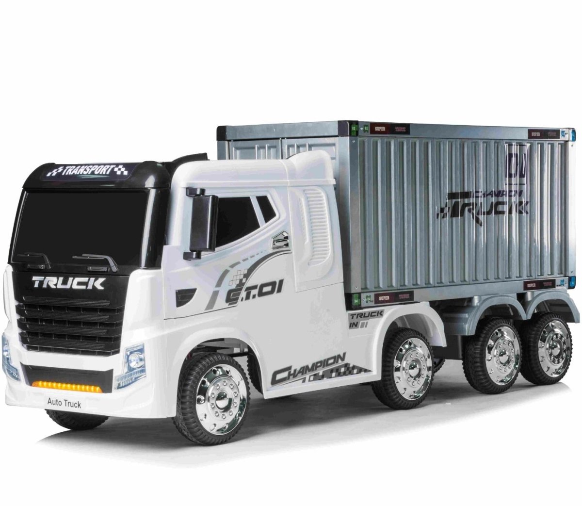 12V 4WD Ride On Big Rig Kids’s Electric Container Lorry