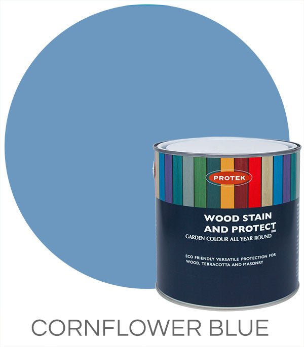 2.5 Lt Protek Wood Stain and Protect Paint Multi-Purpose Exterior Wood Stain - Cornflower