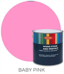 2.5 Lt Protek Wood Stain and Protect Paint Multi-Purpose Exterior Wood Stain - Pink