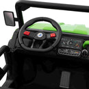 6 Wheel 4WD UTV Utility Tipper 12V Kids Electric Jeep - Green