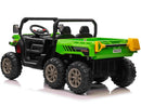 6 Wheel 4WD UTV Utility Tipper 12V Kids Electric Jeep - Green