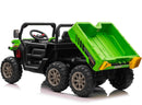 6 Wheel 4WD UTV Utility Tipper 12V Kids Electric Jeep - Green