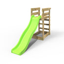 Add-on Wooden Platform with 6FT Slide for Rebo Wooden Garden Swing Sets - Light Green