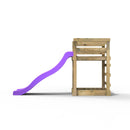 Add-on Wooden Platform with 6FT Slide for Rebo Wooden Garden Swing Sets - Purple