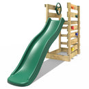 Adventure Pack Add-on Wooden Platform with 6FT Slide for Rebo Swing Sets - Dark Green