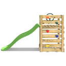 Adventure Pack Add-on Wooden Platform with 6FT Slide for Rebo Swing Sets - Light Green