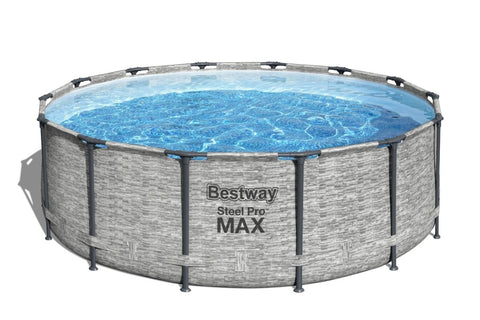 x Bestway 14ft 48in Pool Ground Pro Steel Swimming Above Max