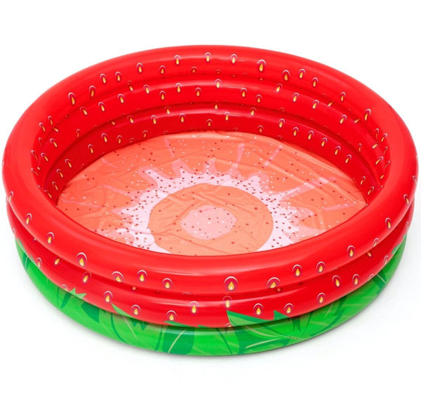 Bestway 63in x H15in Sweet Strawberry Kiddie Pool Inflatable Paddling Pool – BW51145