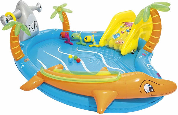 Bestway Inflatable Kids Water Play Center - Sea Life Paddling Pool with Multiple Activities