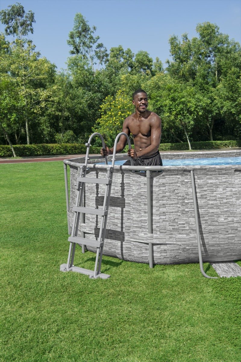 Bestway Power Steel Swim Vista Series 16ft Oval Pool Set