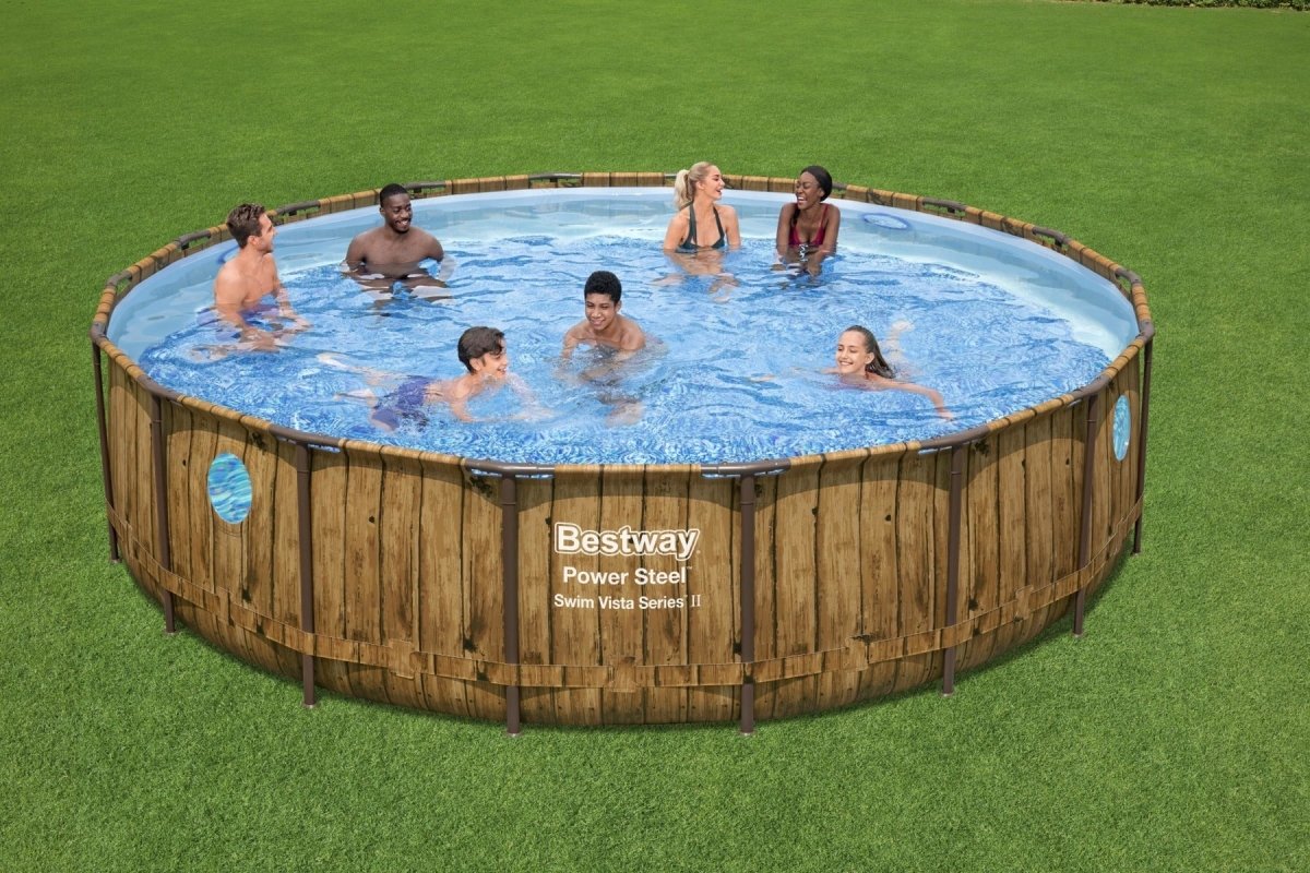 Bestway Power Steel Swim Vista Series 18ft x 48in Pool with Filter Pump – BW56977