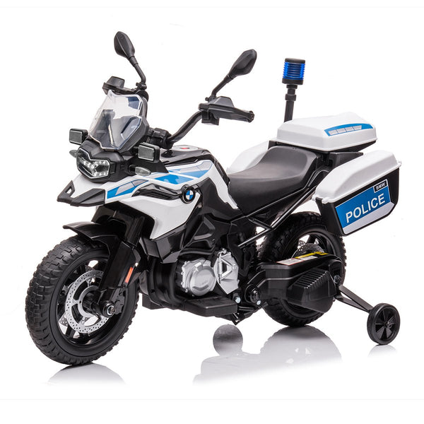 BMW F850 GS 12V Electric Ride On Police Bike - White