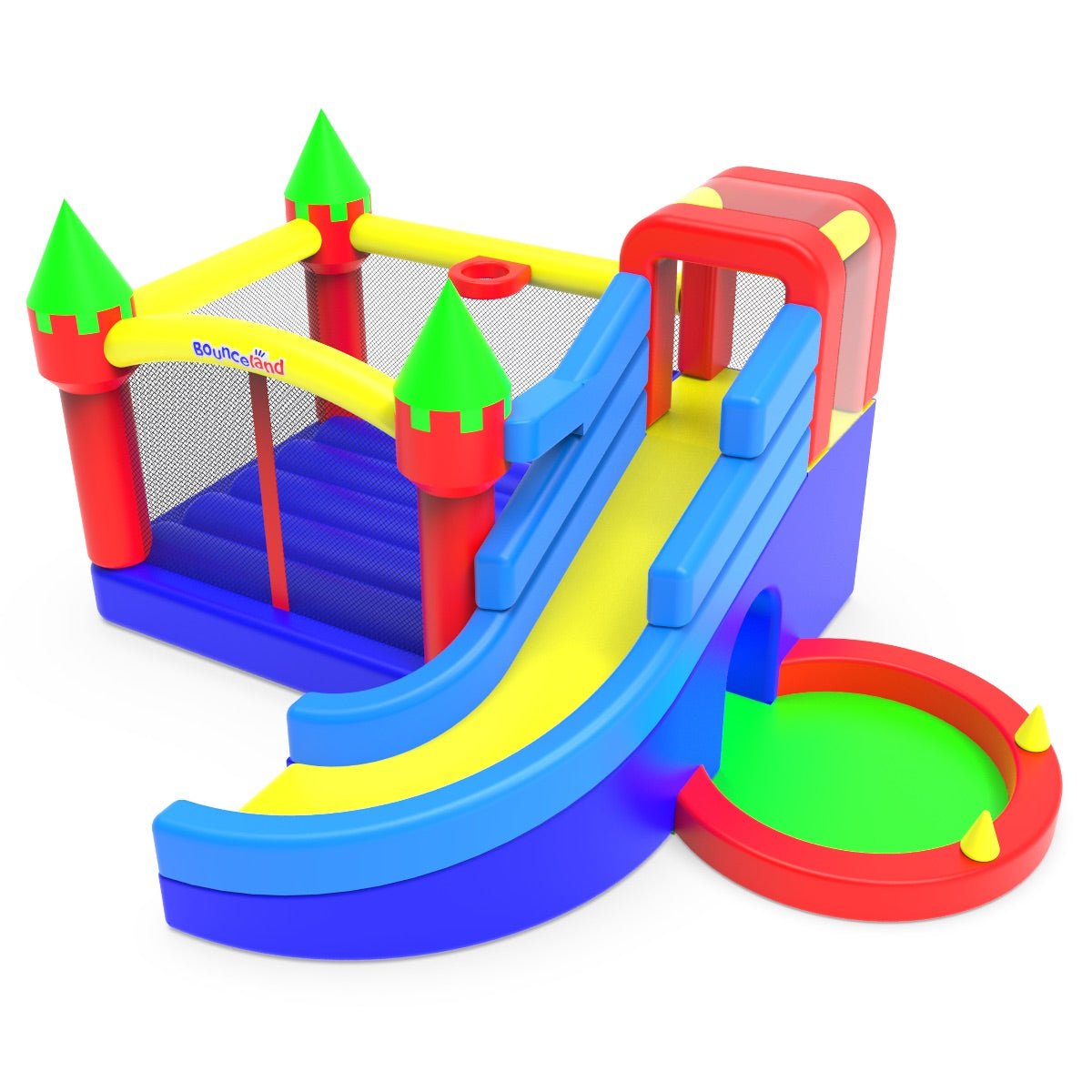Bounceland inflatable Bouncy Castle with Blower – Super Slide Castle Bouncer