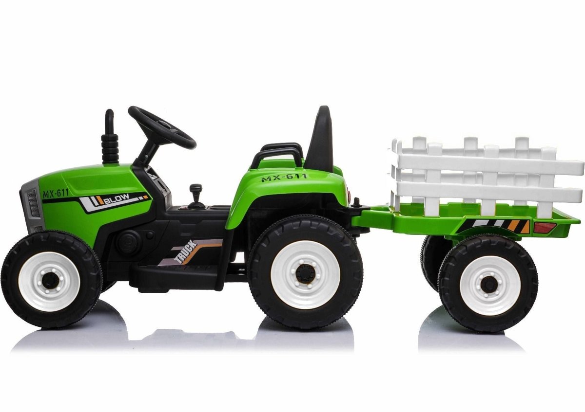 Children s Electric 12V Ride On Tractor w Trailer Remote