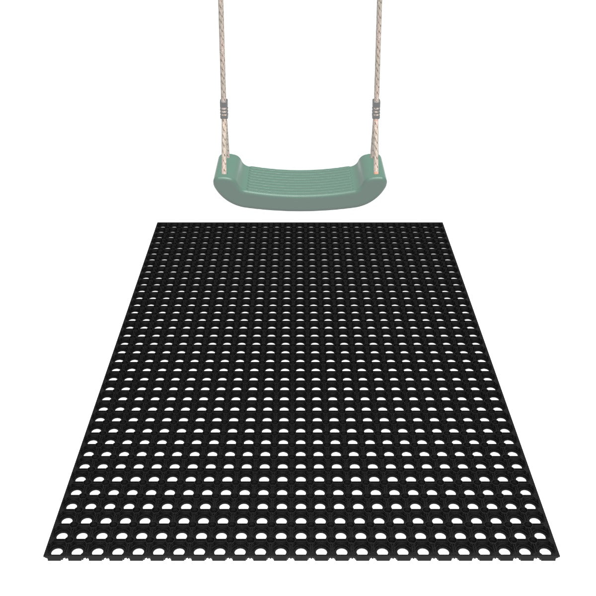 Grass Protection Rubber Matting 1 x 1.5M For Garden Play Equipment + 4 Pegs