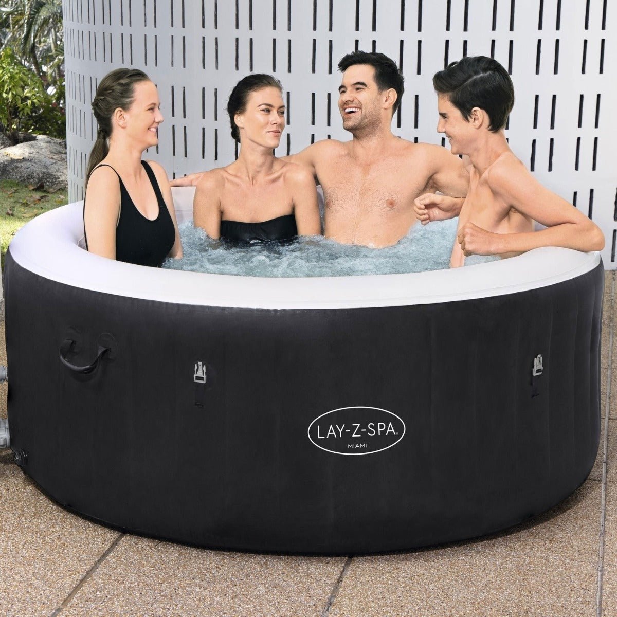 Lay-Z-Spa 71in x 26in Miami AirJet Inflatable Hot Tub Spa – BW60001