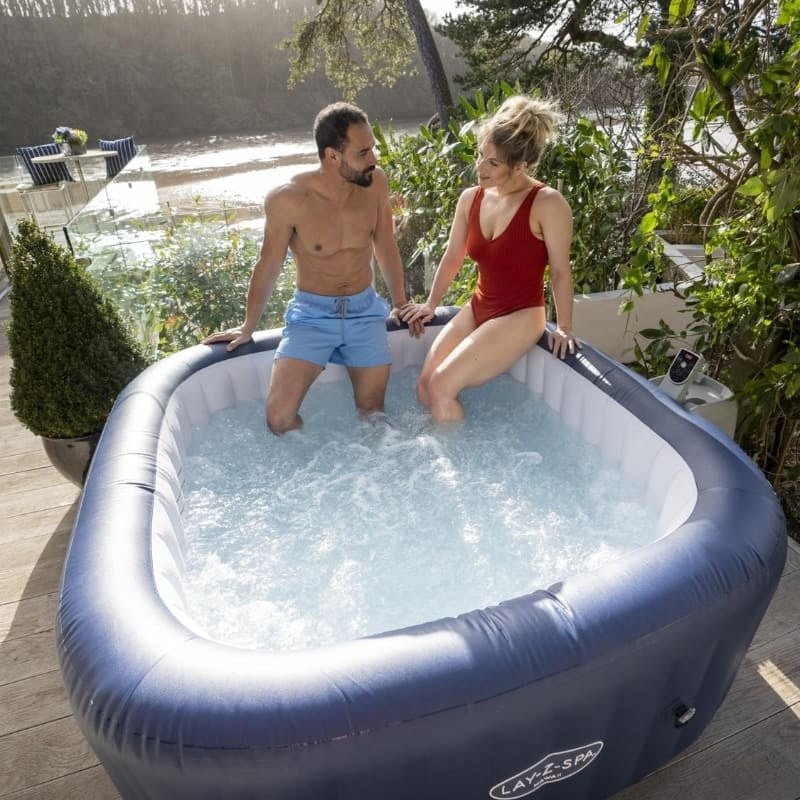 Lay-Z-Spa 71in x 71in x 28in Hawaii AirJet Inflatable Hot Tub Spa – BW60021