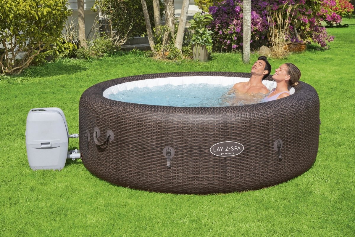 Lay-Z-Spa 85in × 28in St.Moritz AirJet Inflatable Hot Tub
