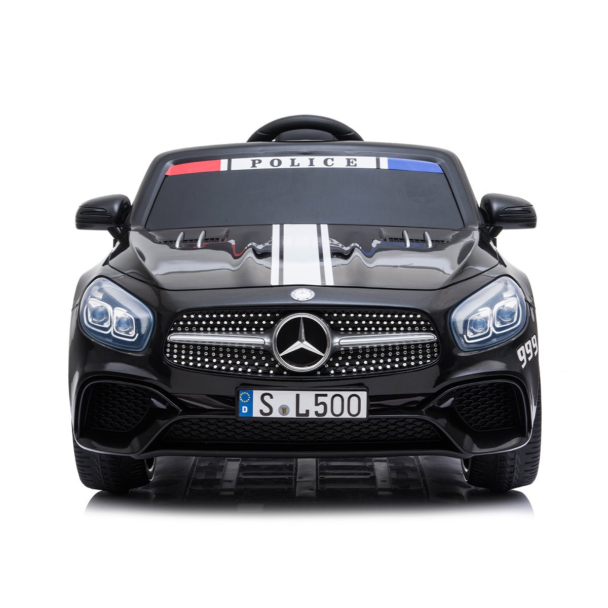 Mercedes Benz SL500 12V Electric Ride On Police Car - Black