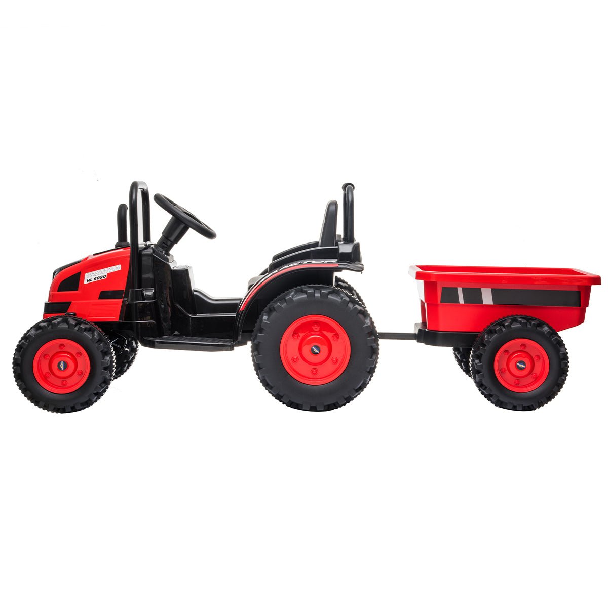 Outdoortoys Kids Electric Ride On Tractor with Tipper Trailer