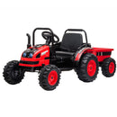Outdoortoys 12V Electric Ride On Tractor with Tipper Trailer