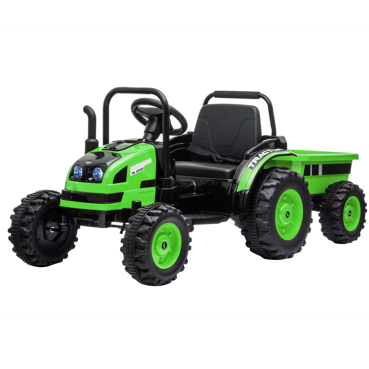 Outdoortoys 12V Electric Ride On Tractor with Tipper Trailer