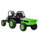 Outdoortoys 12V Electric Ride On Tractor with Tipper Trailer