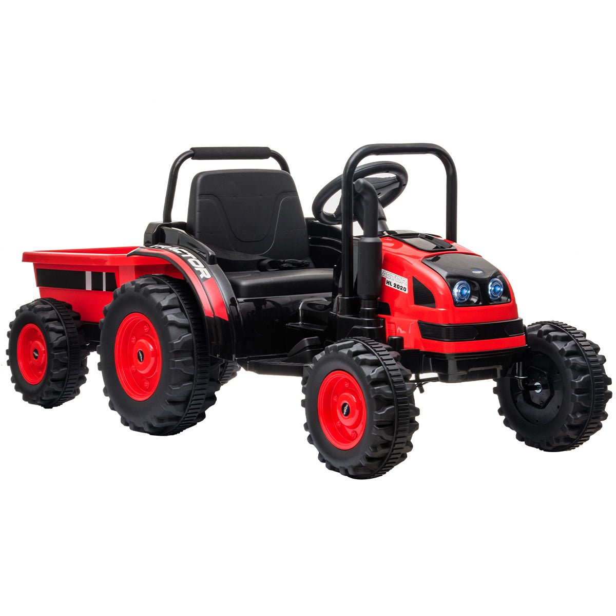 Outdoortoys 12V Electric Ride On Tractor with Tipper Trailer