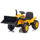 OutdoorToys Excavator 12V Electric Ride On Tractor - Yellow