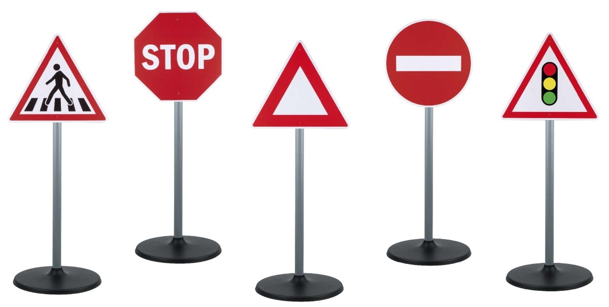 Pack of 5 Play Road Signs