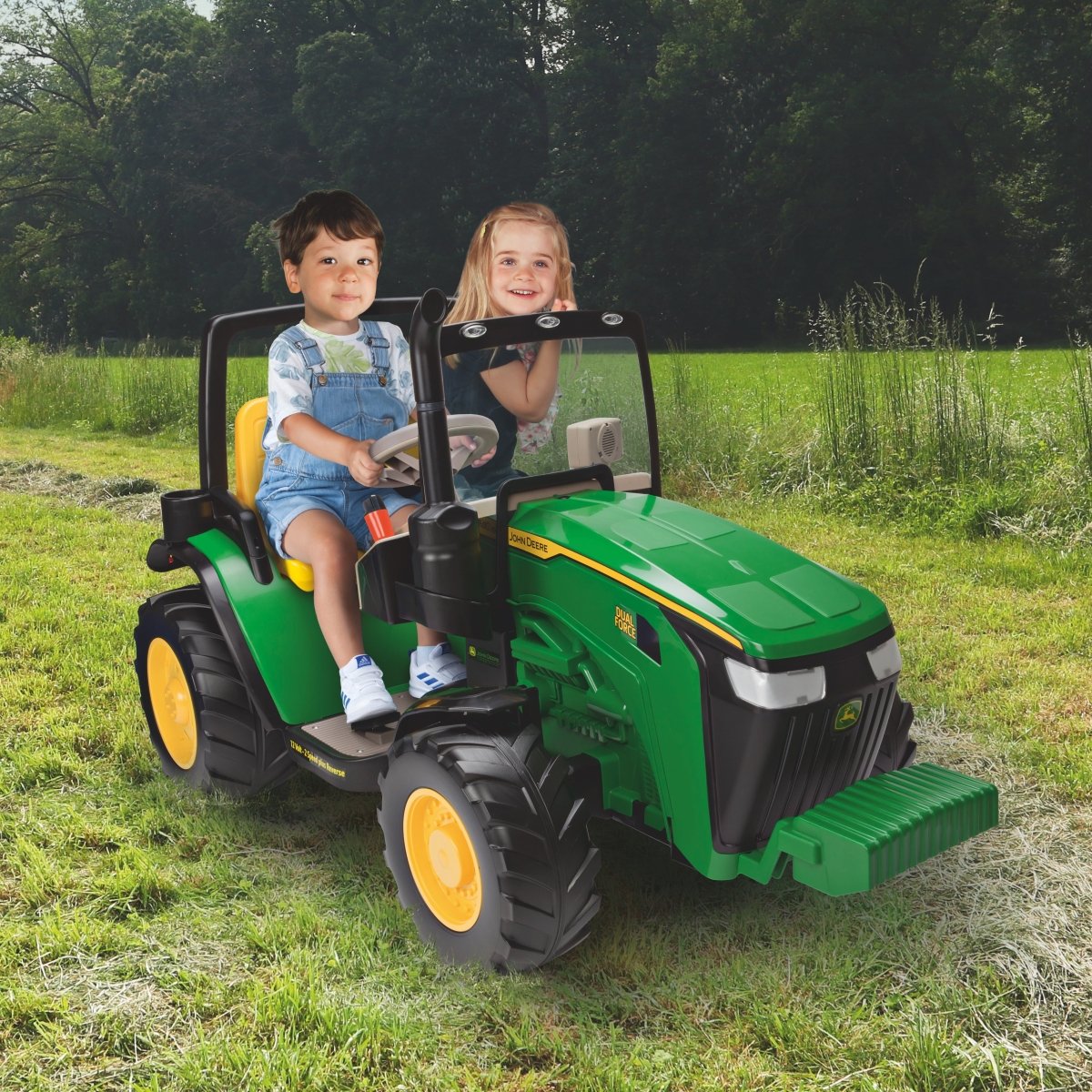 peg perego dual battery Peg Perego John Deere Dual Force Kids Ride On Tractor
