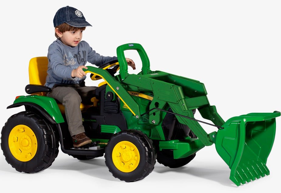 peg perego john deere ground loader ride on green Peg Perego John Deere Ride On Tractor with Loader