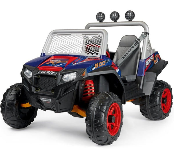 peg perego 2 seater ride on Peg Perego Polaris RZR Kids Electric Ride On Buggy - Blue