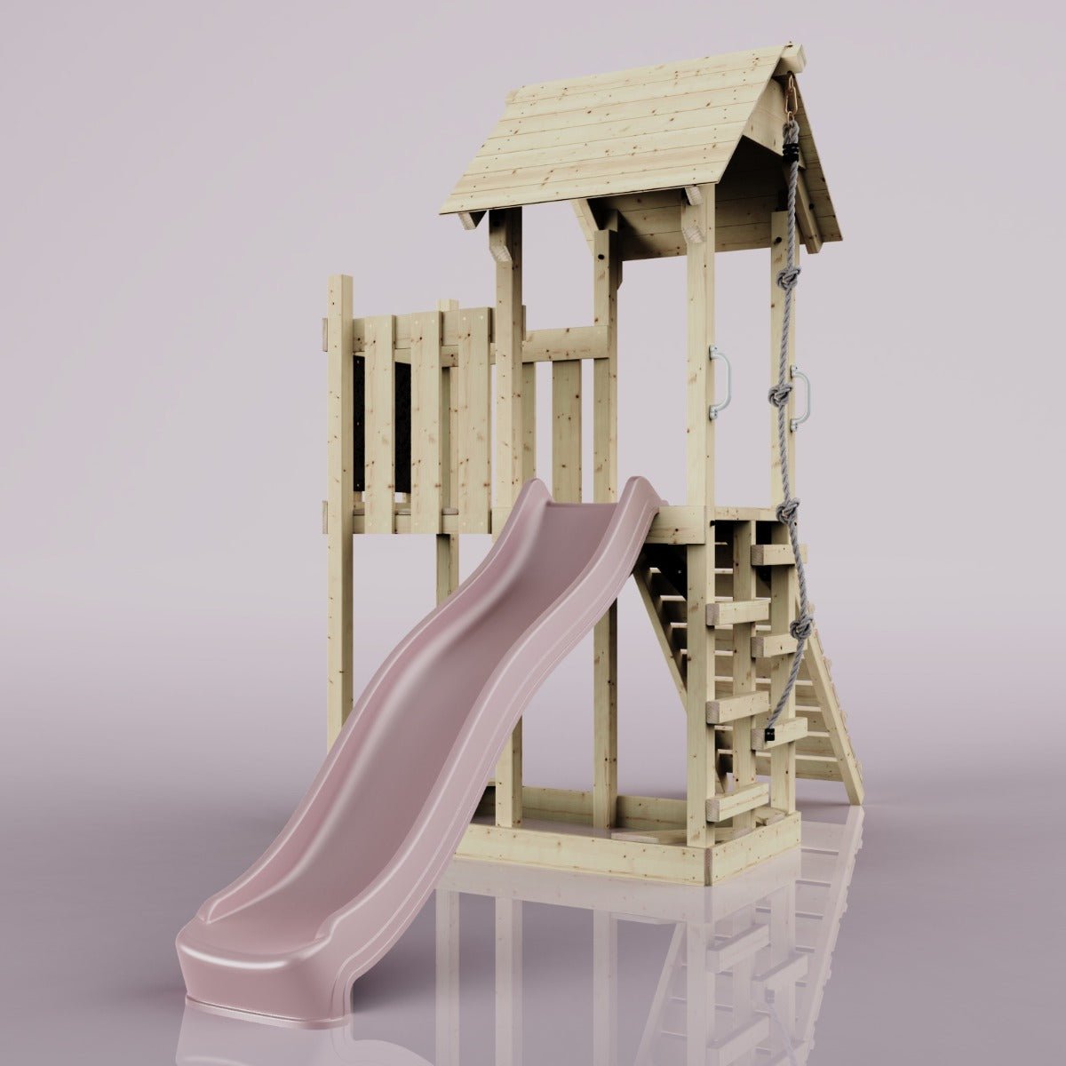 PolarPlay Balcony Tower Kids Wooden Climbing Frame - Una Rose