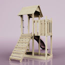 PolarPlay Balcony Tower Kids Wooden Climbing Frame - Una Rose