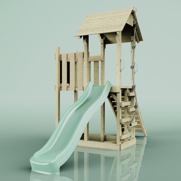 PolarPlay Balcony Tower Kids Wooden Climbing Frame - Una Sage