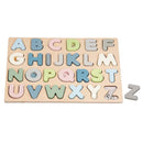 PolarPlay Chunky Wooden Alphabet Puzzle Shape Sorting Jigsaw Toy
