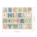 PolarPlay Chunky Wooden Alphabet Puzzle Shape Sorting Jigsaw Toy