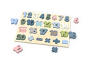 PolarPlay Chunky Wooden Number Puzzle Shape Sorting Jigsaw Toy