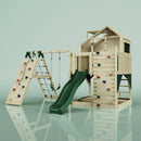 PolarPlay Kids Climbing Tower & Playhouse – Climb & Swing Ragna Green