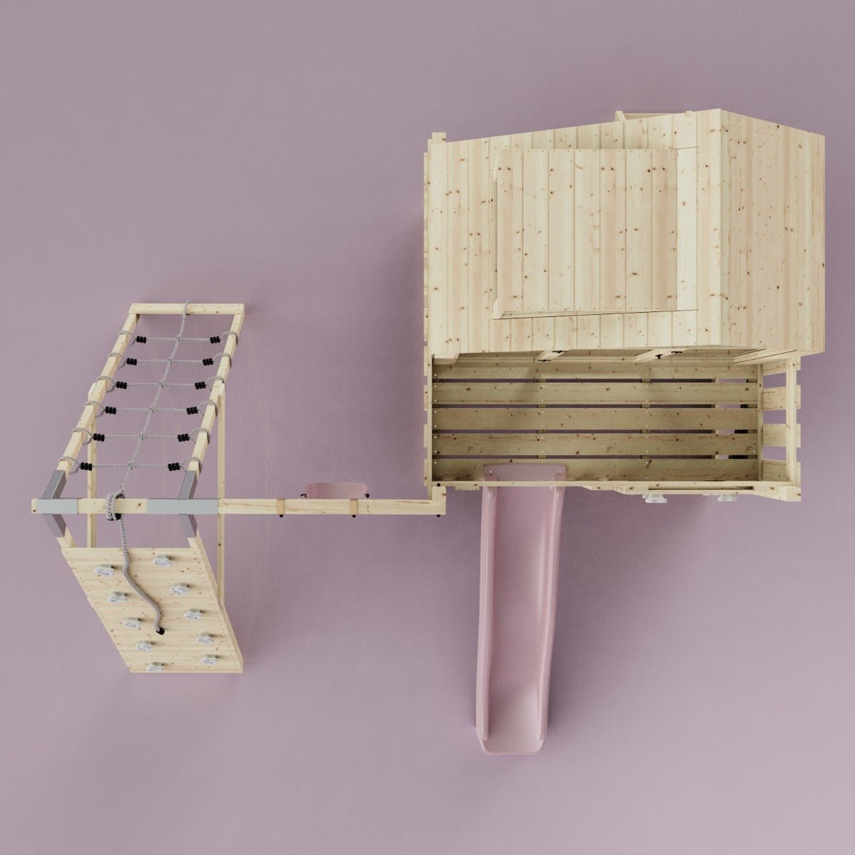 PolarPlay Kids Climbing Tower & Playhouse – Climb & Swing Ragna Rose