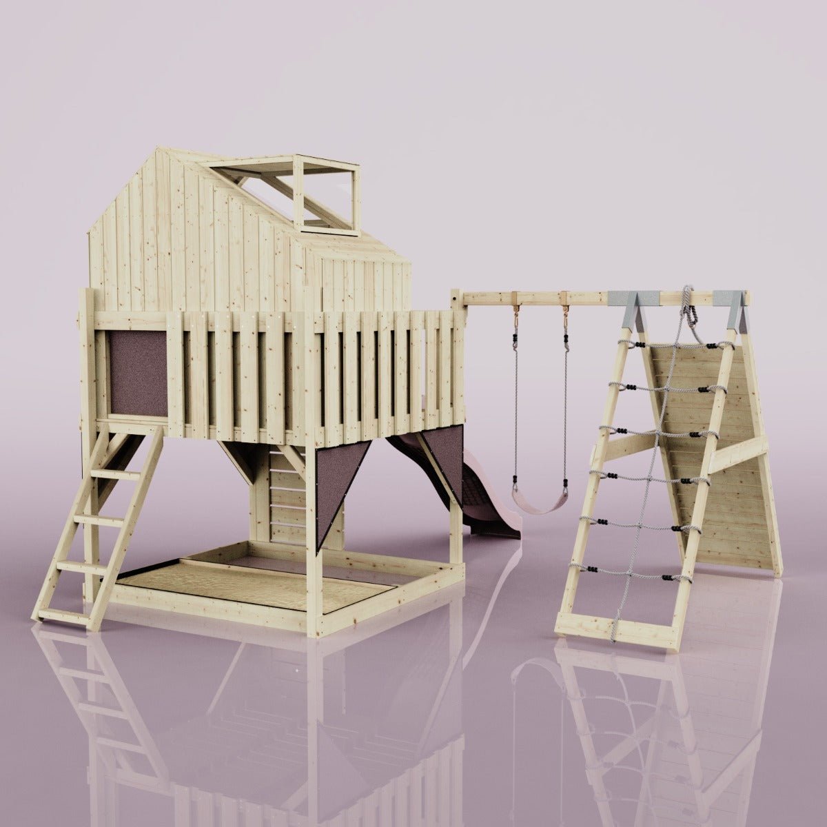PolarPlay Kids Climbing Tower & Playhouse – Climb & Swing Ragna Rose