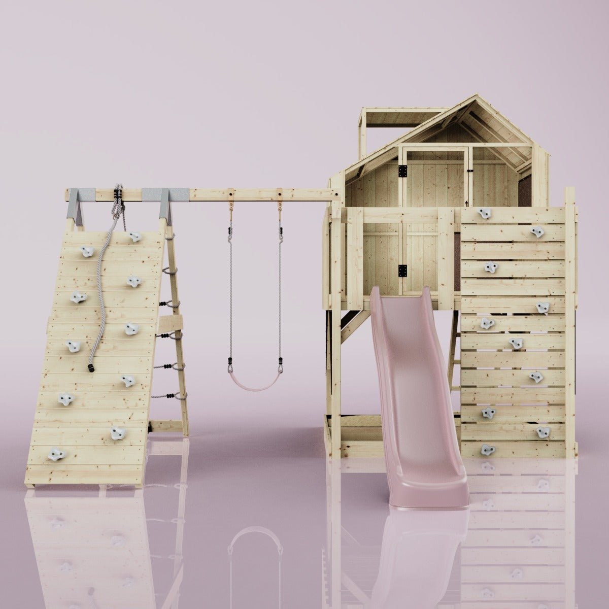 PolarPlay Kids Climbing Tower & Playhouse – Climb & Swing Ragna Rose