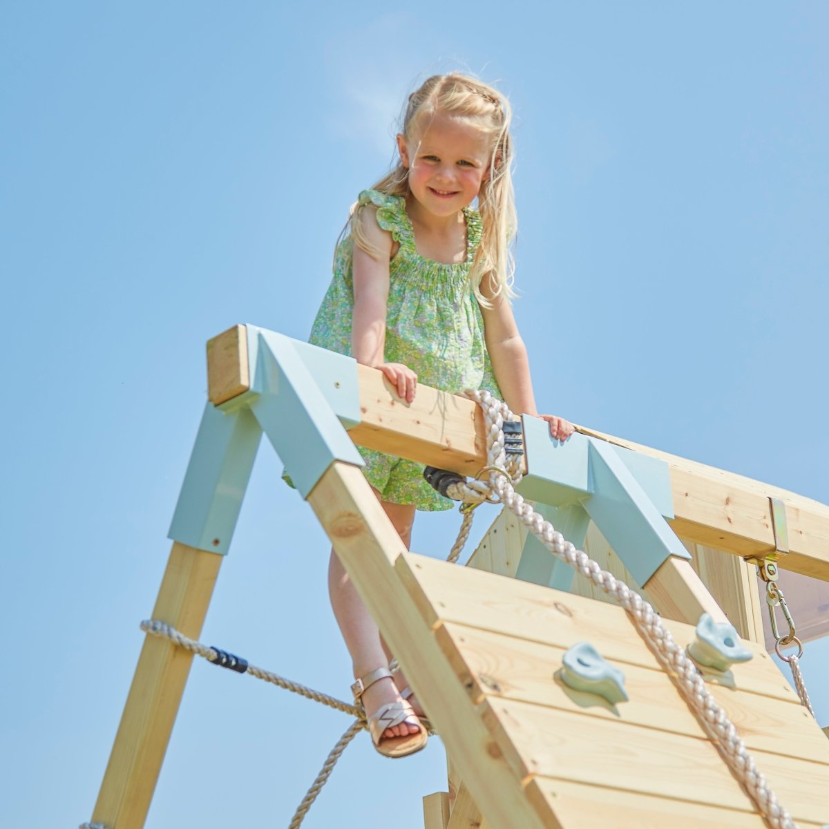 PolarPlay Kids Climbing Tower & Playhouse – Climb & Swing Ragna Sage