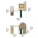 PolarPlay Kids Climbing Tower & Playhouse - Climb & Swing Thora Green