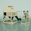 PolarPlay Kids Climbing Tower & Playhouse - Climb & Swing Thora Green