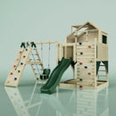 PolarPlay Kids Climbing Tower & Playhouse - Climb & Swing Thora Green