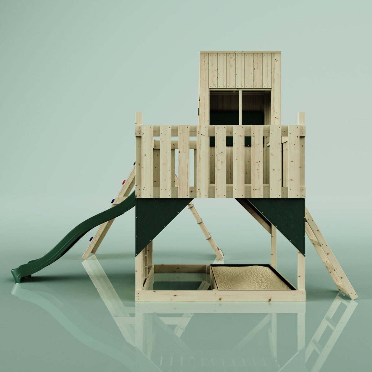 PolarPlay Kids Climbing Tower & Playhouse – Climb & Swing Tyra Green