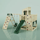 PolarPlay Kids Climbing Tower & Playhouse - Climb & Swing Yaalon Green