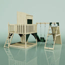 PolarPlay Kids Climbing Tower & Playhouse - Climb & Swing Yaalon Green